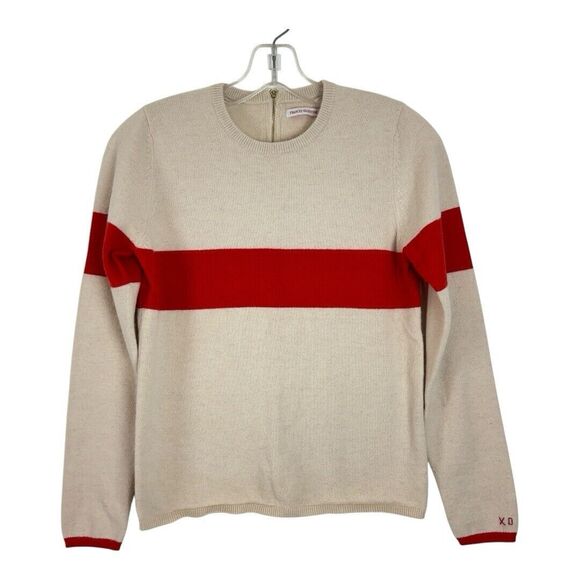 Frances Valentine Sweater Womens Size XS Spencer Crewneck XO Oatmeal Orange - Picture 14 of 16